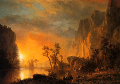 Albert Bierstadt, Sunset in the Rockies, 1866