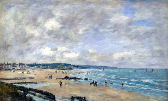 Eugene Boudin, The Beach at Trouville, 1893