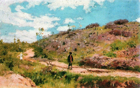 Ilya Repin, Summer Landscape in Kurskaya Guberniya. Etude, 1915