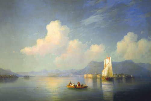 Ivan Aivazovsky, The Italian Landscape. The Evening, 1858