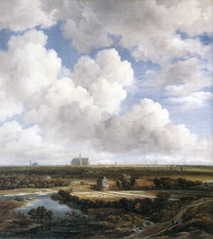 Jacob van Ruisdael, View of Haarlem with Bleaching Fields, 1670-1675