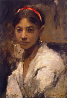 John Singer Sargent, Head of a Capri Girl, 1878