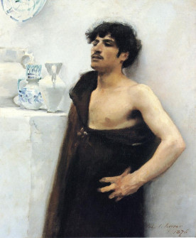 John Singer Sargent, Young Man in Reverie, 1878