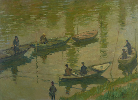 Claude Monet, Anglers on the Seine at Poissy, 1882