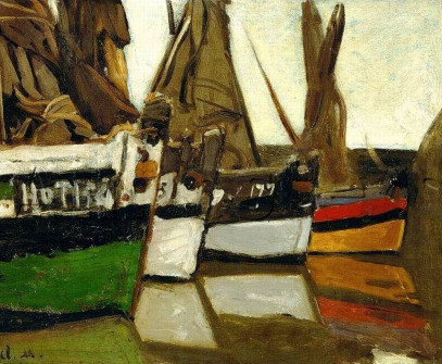 Claude Monet, Bateaux de Pêche, Honfleur, 1867