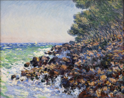 Peinture; Claude MONET (1840-1926); La Pointe du Cap Martin; 1884; huile sur toile; détail