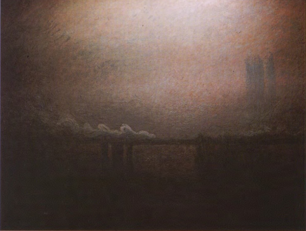 Claude Monet, Charing Cross Bridge, Train Passing, 1899-1901
