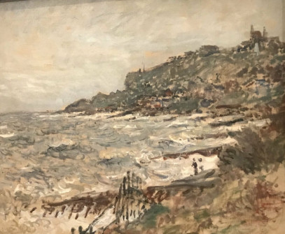 Claude Monet, Cliffs of Varengeville, Gust of Wind, 1881