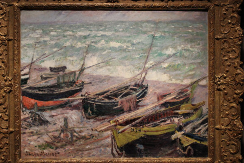 Claude Monet, Fishing Boats in Etretat, 1885