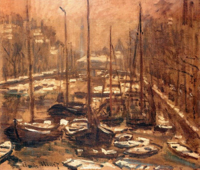 Claude Monet, Geldersekade of Amsterdam, Winter, 1874