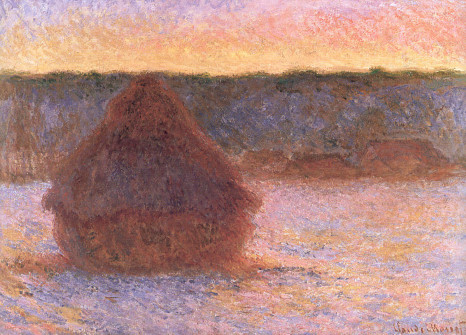 Claude Monet, Grainstack at Sunset, Winter, 1890–91