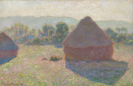 Claude Monet, Grainstacks in the Sunlight, Midday, 1890