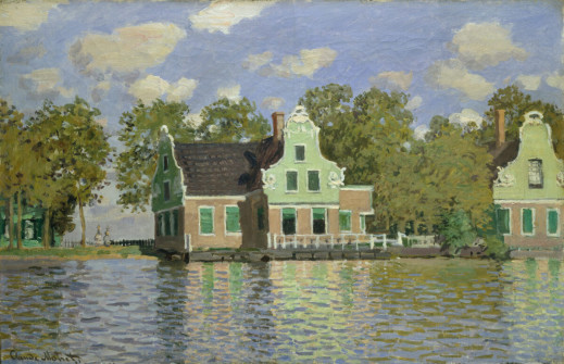 Claude Monet, Houses on the Zaan River at Zaandam, 1871