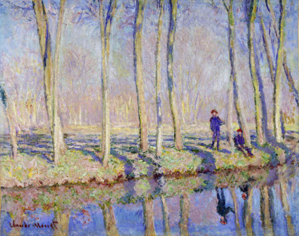 Claude Monet, Jean-Pierre Hoschedé and Michel Monet on the Bank of the Epte, 1887