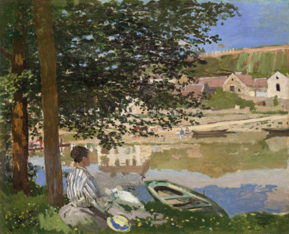 Claude Monet, River Scene at Bennecourt, 1868