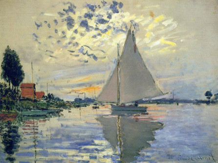 Claude Monet, Sailboat at Le Petit-Gennevilliers, 1874