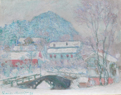 Claude Monet, Sandviken Village in the Snow, 1895