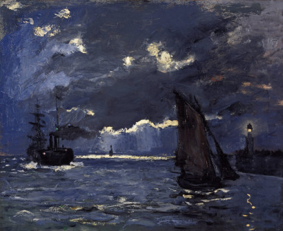 Claude Monet, Seascape, Night Effect, 1866