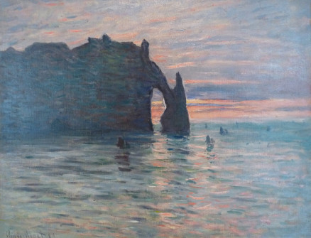 Claude Monet, Sunset at ÉTretat, 1883