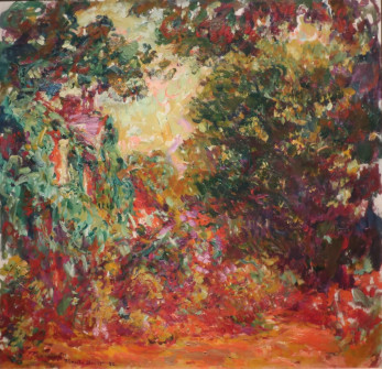 Claude Monet, The Artist’s House Seen From the Rose Garden, 1922-24