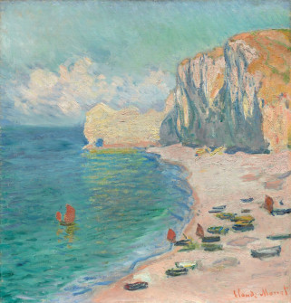 Claude Monet, The Beach and the Falaise D’Amont, 1885