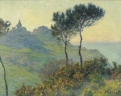 Claude Monet, The Church at Varengeville, Sunset, 1882
