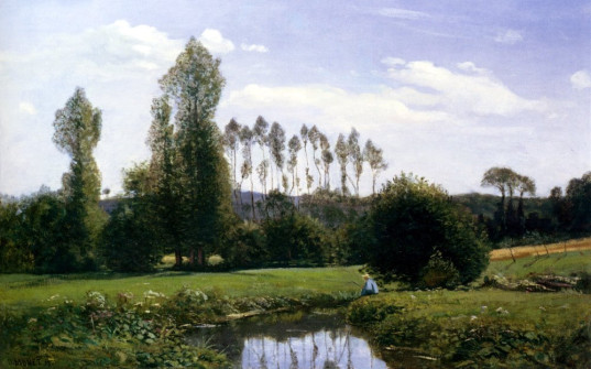 Claude Monet, View at Rouelles, Le Havre, 1858