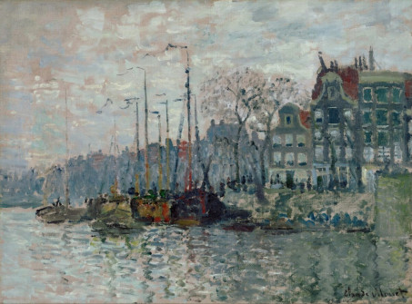 Claude Monet, View of the Prins Hendrikkade and the Kromme Waal in Amsterdam, 1874
