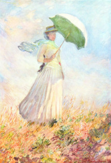 Claude Monet, Woman With a Parasol, Facing Right (Also Known as Study of a Figure Outdoors (Facing Right)), 1886