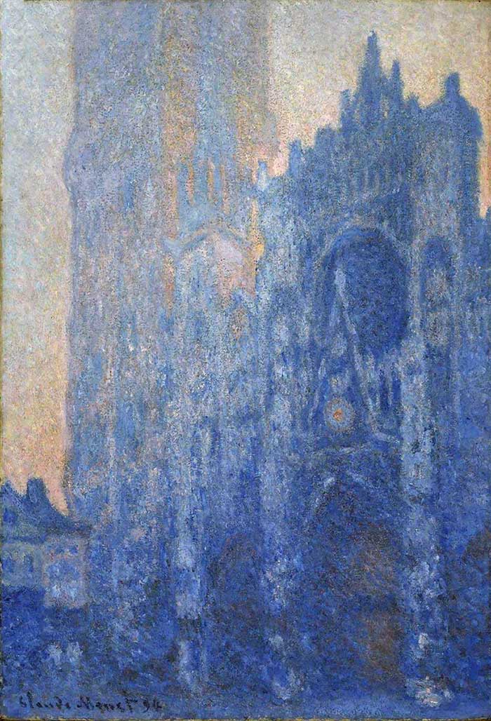 21. Claude Monet, Rouen Cathedral, The Portal And The Tower d'Albane At Dawn, 1894