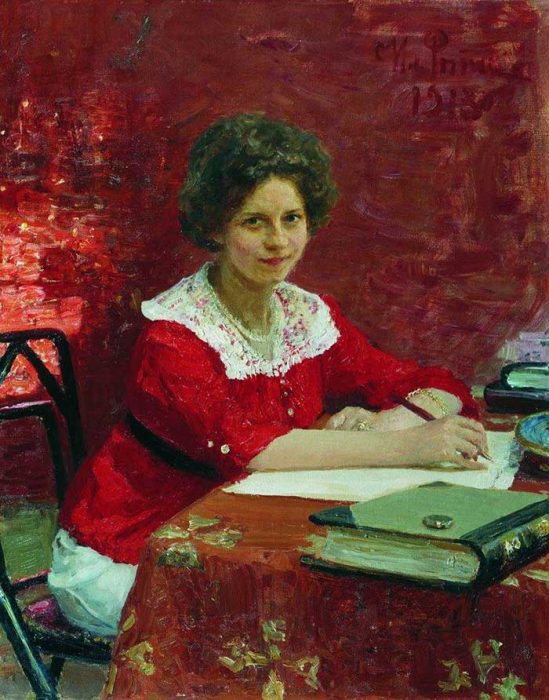 Ilya Repin, Portrait Of K.B. Boleslavova, 1913