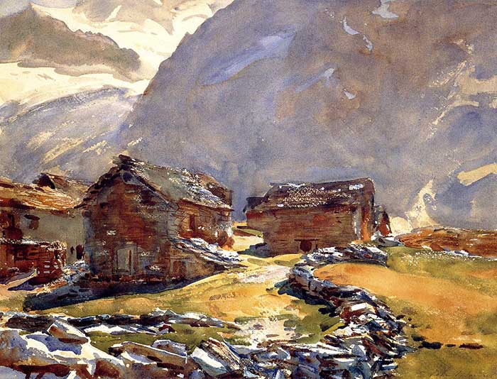 John Singer Sargent, Simplon Pass Chalets, 1911