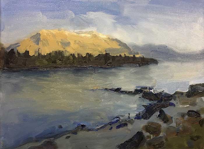 Free Oil Painting Tutorial - New Zealand Reflections