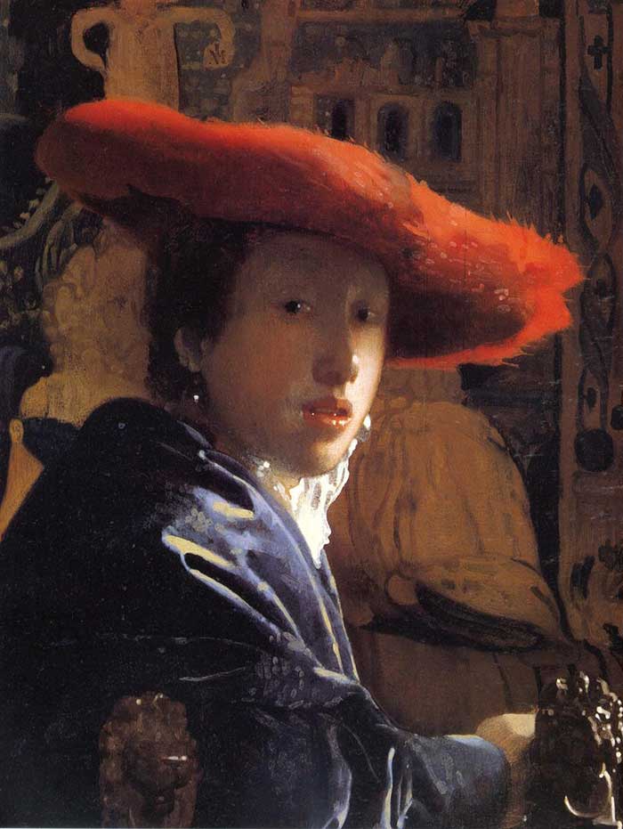 Johannes Vermeer, Girl With The Red Hat, 1665-1667