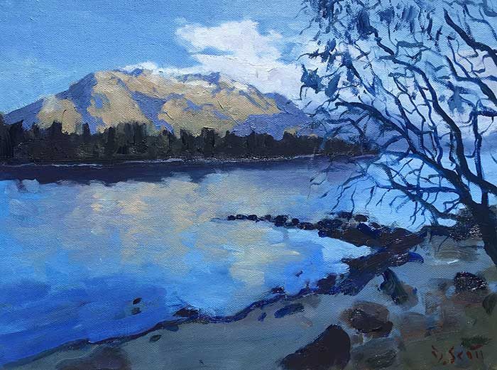 NZ Reflection (Study), Oil On Canvas, 12x16 Inches, 2017
