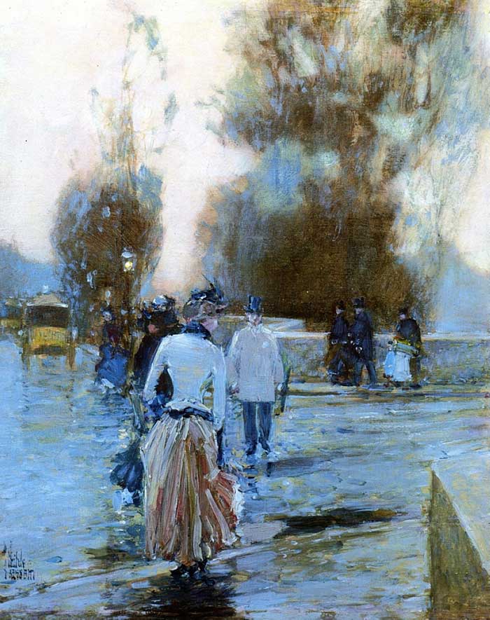 柴尔德·哈萨姆（Childe Hassam），杜伊勒里码头（1888-1889）