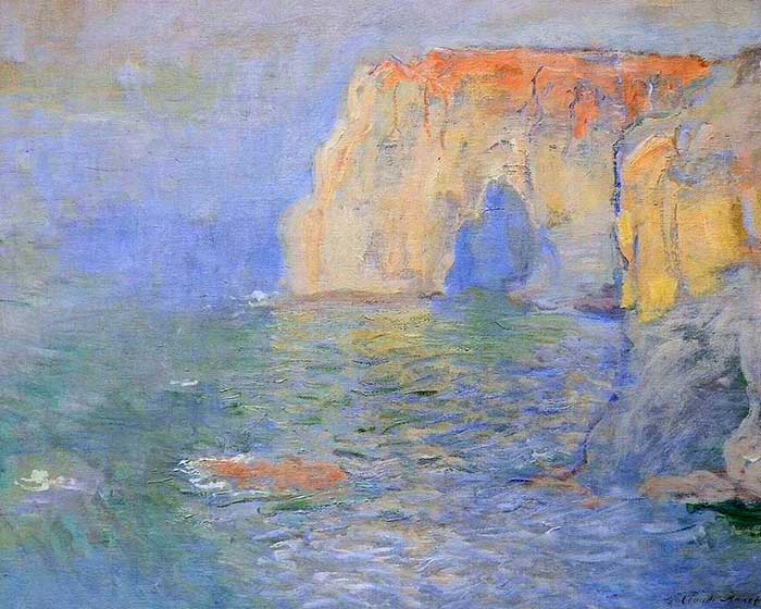 Claude Monet, The Manneport, Reflections Of Water, 1885