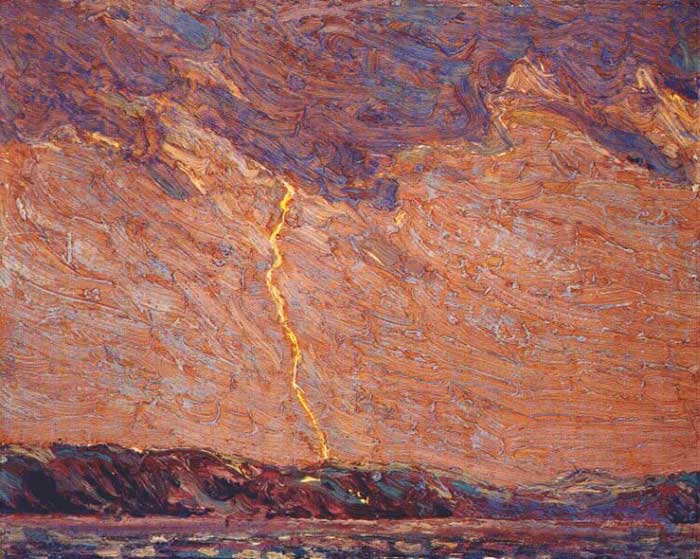 Tom Thomson, Lightning, Canoe Lake, 1915