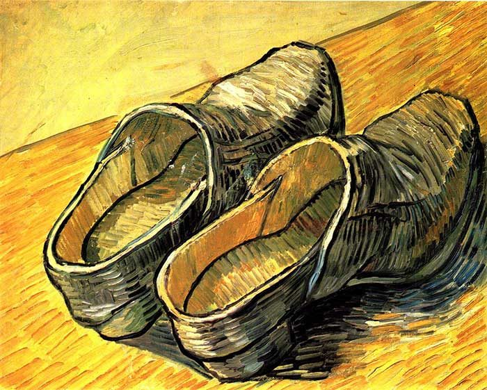Vincent van Gogh, A Pair Of Leather Clogs, 1888 - How To Use Lines In Your Art