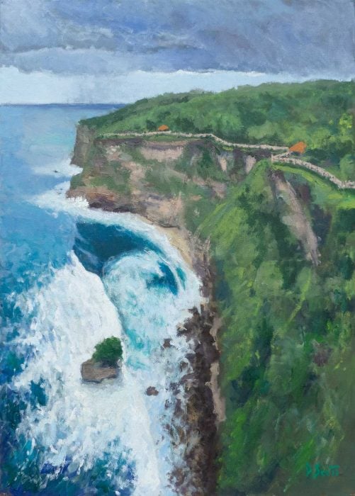 Dan Scott, Bali, Oil On Canvas, 21x28 Inches, 2018