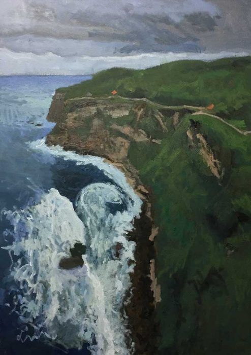 Step By Step Oil Painting Tutorial For Beginners - Cliffs At Bali