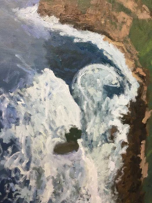 Step By Step Oil Painting Tutorial For Beginners - Cliffs At Bali