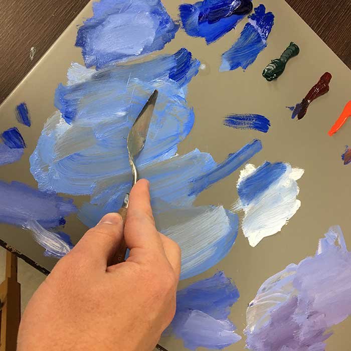 Color Mixing With A Palette Knife