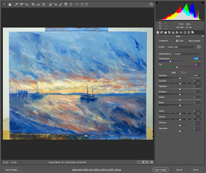 How To Photograph Your Art - Photoshop settings