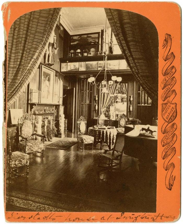 Bierstadt Collection. Library. Bierstadt's House at Irvington, Photo by Charles Bierstadt