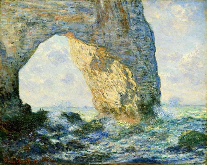 Claude Monet, Arch to the West from Etretat, 1883