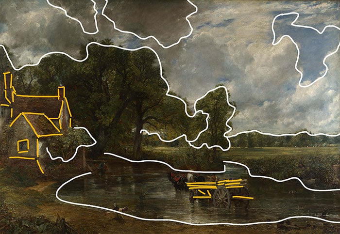 John Constable, The Hay Wain, 1821 (Line Variance)