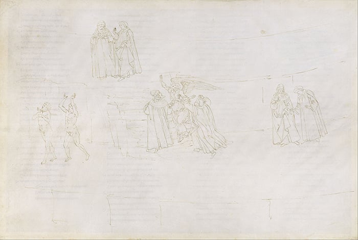 Sandro Botticelli, Drawings for Dante's Divine Comedy (Purgatorio 17), 1480 - 1495