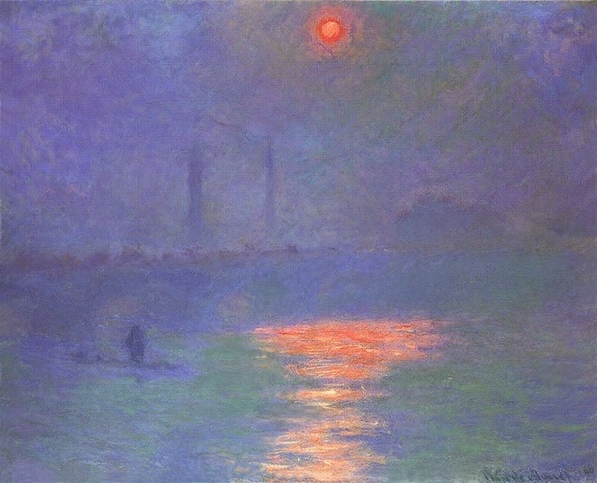 Claude Monet, Waterloo Bridge, Sun in the Fog, 1899-1901