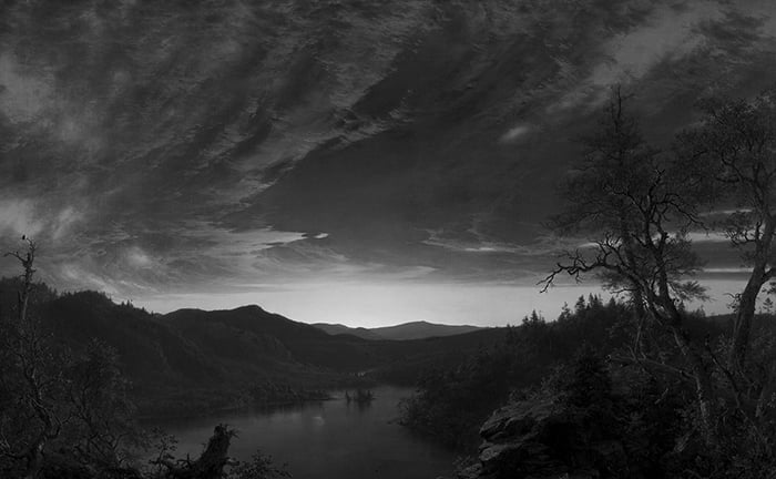 Frederic Edwin Church, Twilight in the Wilderness, 1860, Grayscale